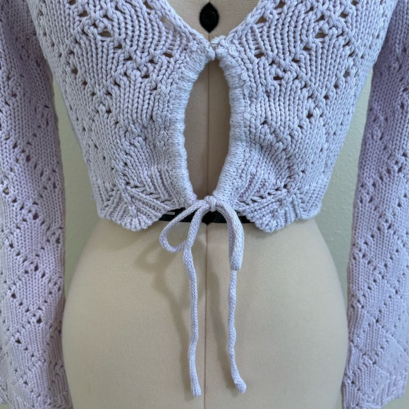 Francesca’s Belle keyhole crochet cardigan - Picture 6 of 16